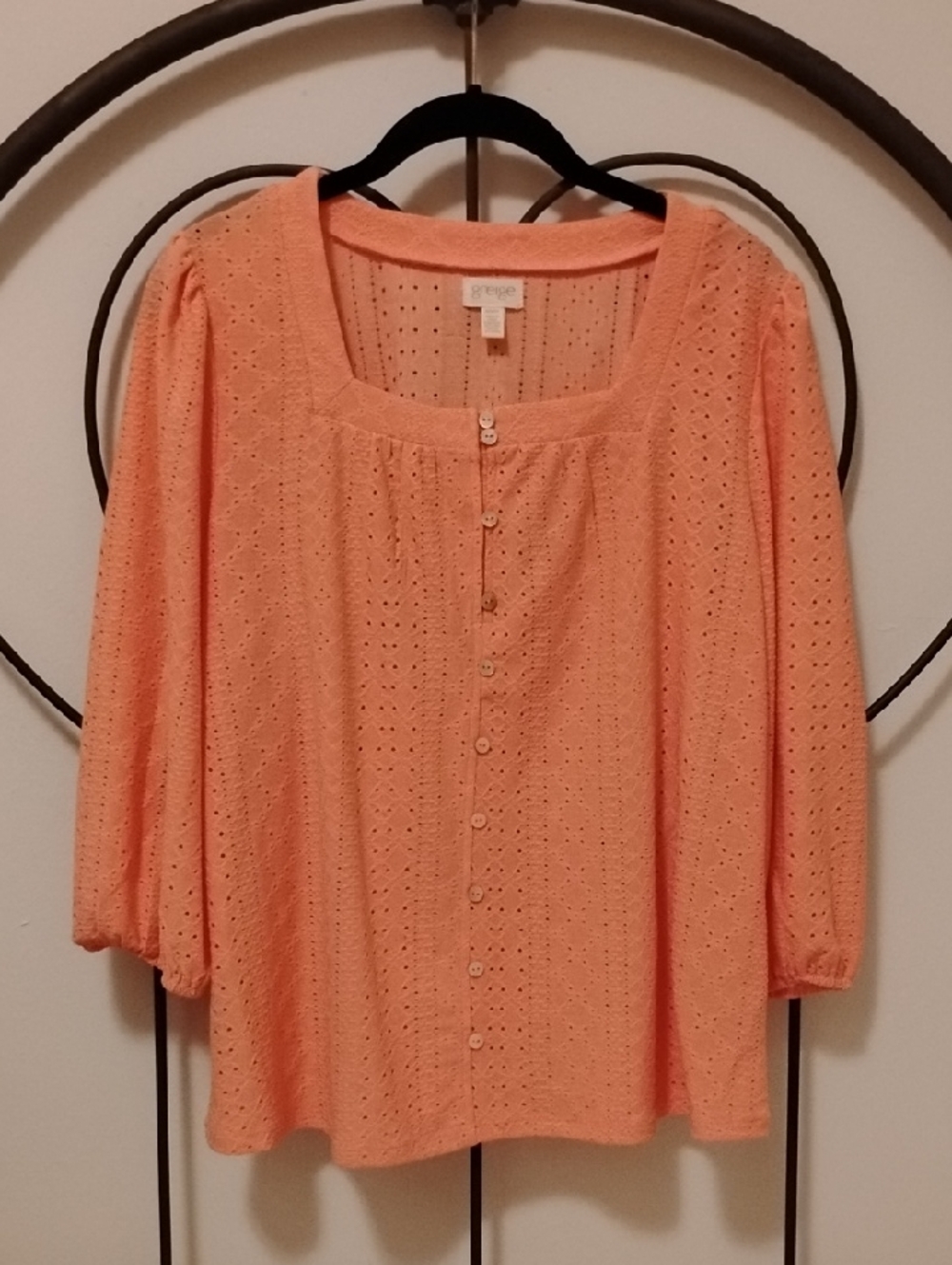 Greige Long Sleeve Top Size Medium